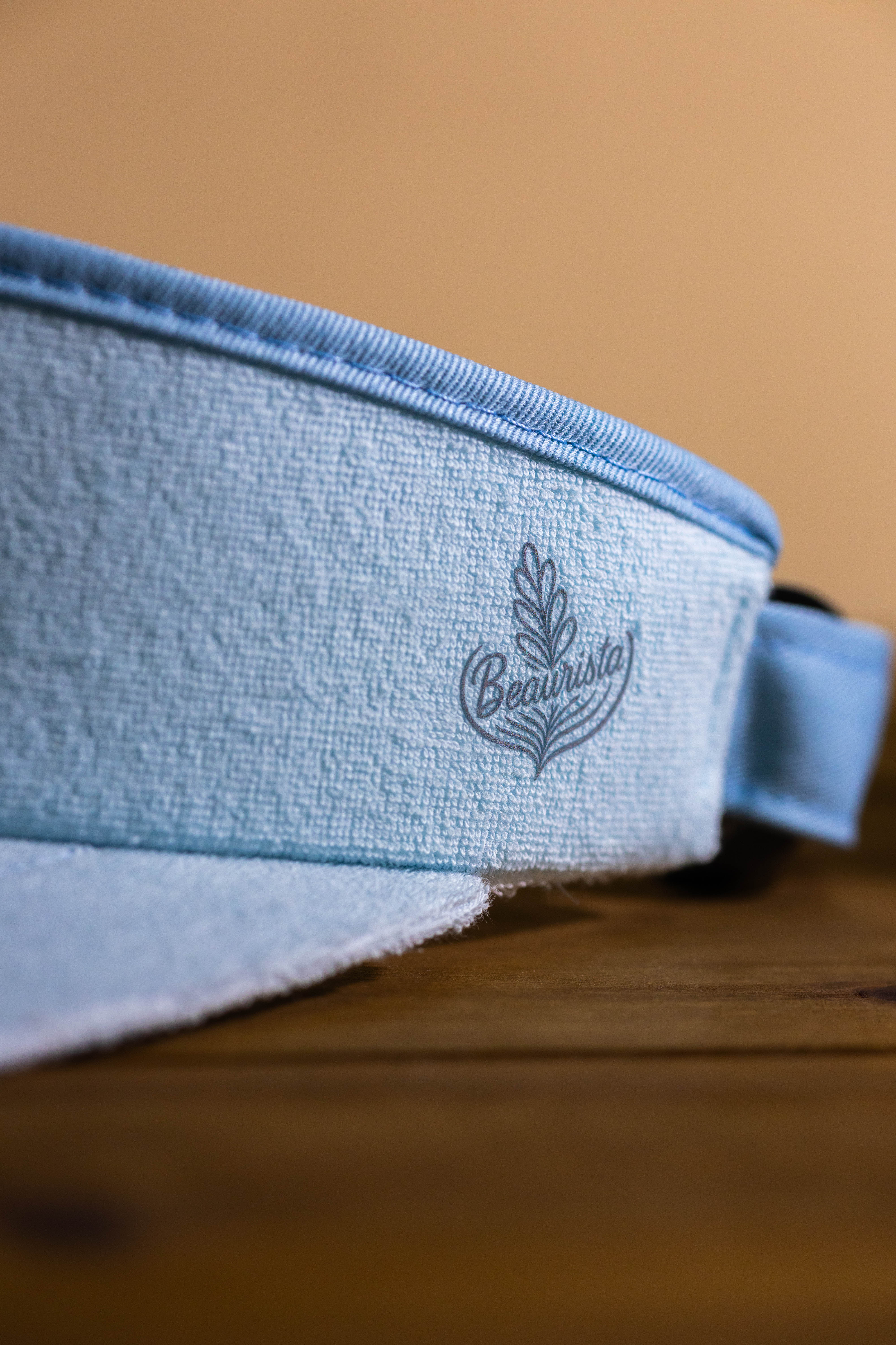 Espresso Tour Visor- Light Blue Terry Cloth