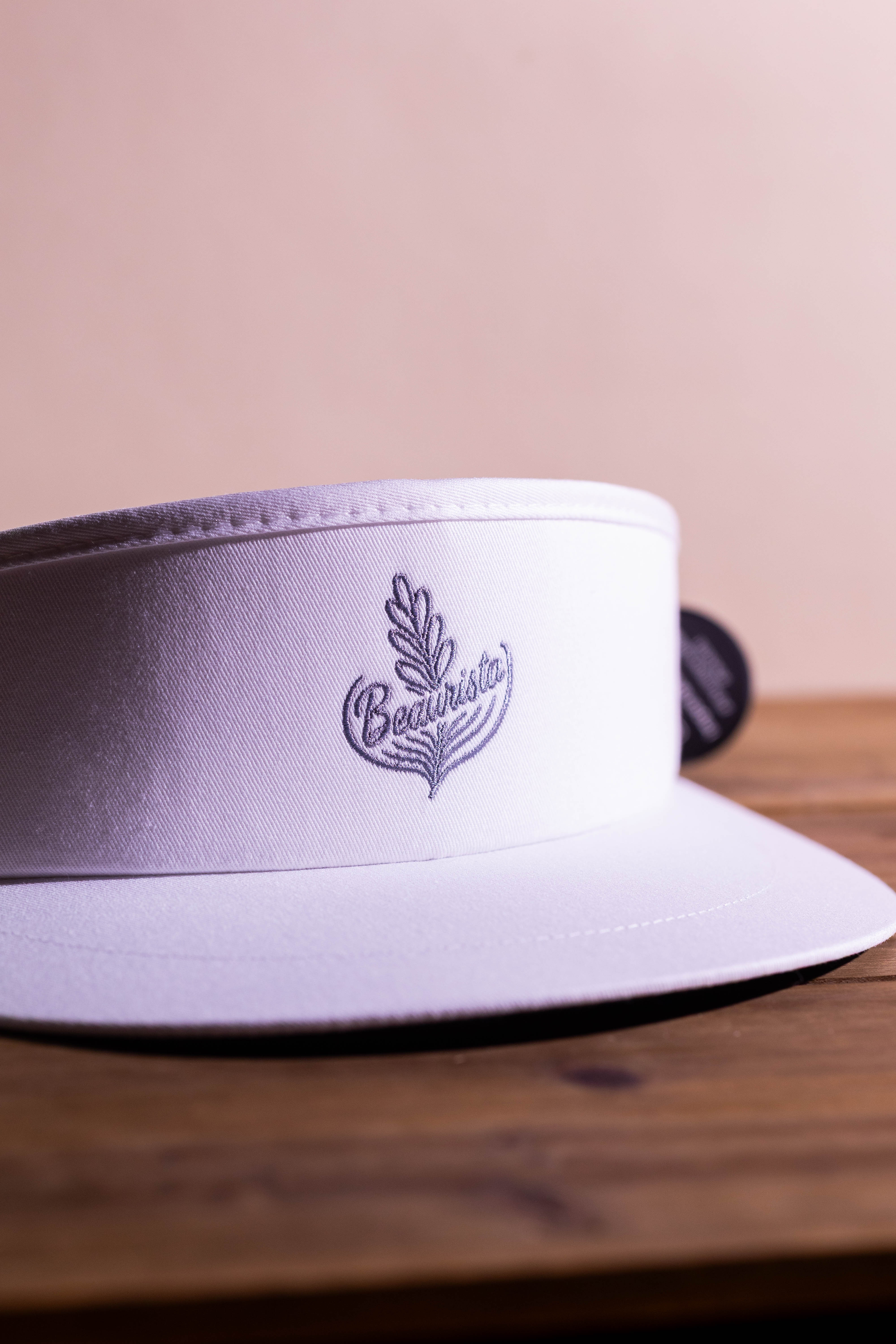 Beaurista Tour Visor- White w/ Silver Logo