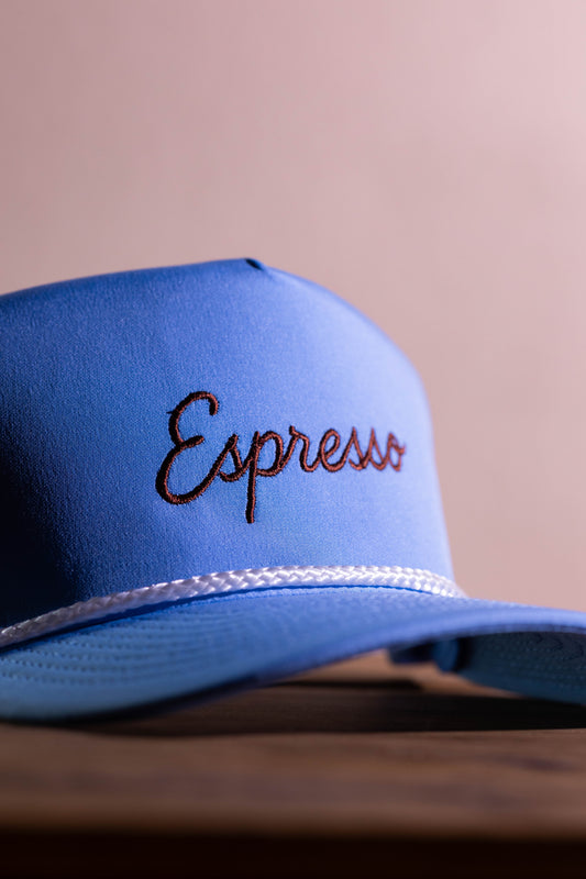 Espresso Rope Hat- Light Blue